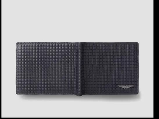 Checked Leather Bi-Fold Wallet (5)