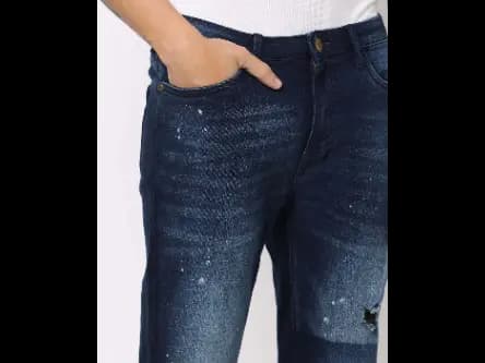 Lightly Washed & Distressed Slim Fit Jeans (2)