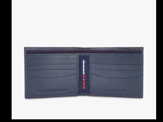 Brand Print Leather Bi-Fold Wallet (3)
