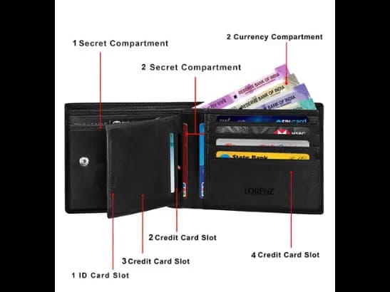Embossed Genuine Leather Bi-Fold Wallet (4)