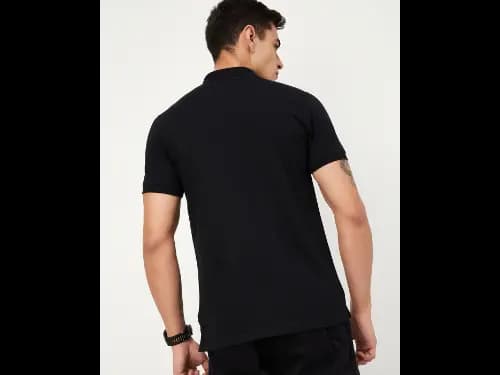 Men Slim Fit T-Shirt with Half Zip-Closure (4)