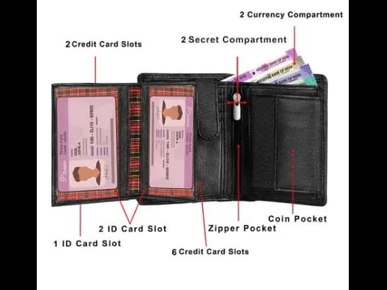 Genuine Leather Bi-Fold Wallet (3)