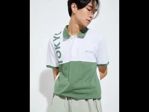 URB_N Men Colourblocked Polo T-Shirt