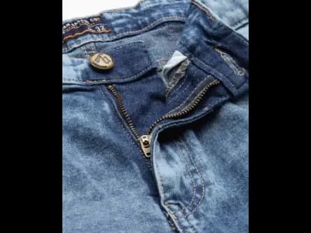 Acid-Wash Slim Fit Distressed Jeans (3)
