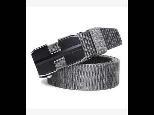 Men Wide Belt with Plaque Closure