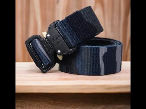 Men Camouflage Print Webbed Wide Belt (5)
