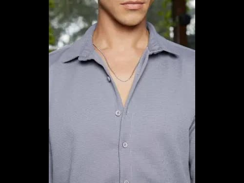 Men Regular Fit Shirt with Spread Collar (4)