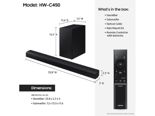 SAMSUNG HW-C450 C-Series Soundbar with Subwoofer (2)