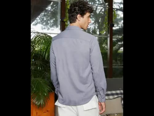 Men Regular Fit Shirt with Spread Collar (3)