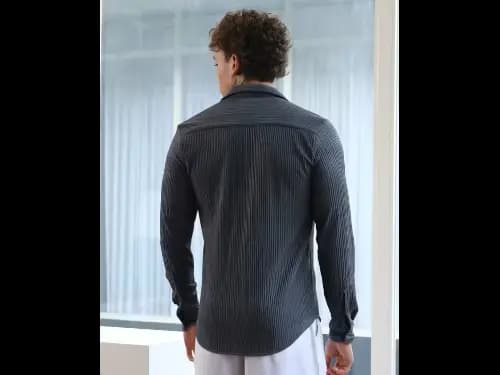 Men Regular Fit Spread-Collar Shirt (4)