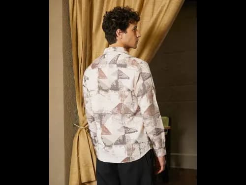 Men Regular Fit Shirt with Spread Collar (4)
