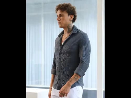 Men Regular Fit Spread-Collar Shirt (2)