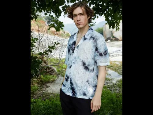 Men Tie & Dye Oversized Fit Shirt