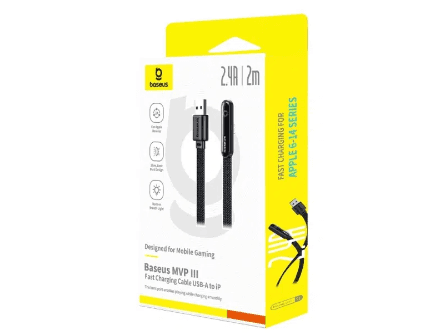 Baseus MVP 3 2.4A 2 Meter USB to Lightning Fast Charging Cable - P10382503121-01 (4)