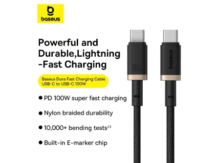 Baseus Dura Series 1 Meter 100W Type-C to Type-C Fast Charging Cable - P10377803U01-00 (5)