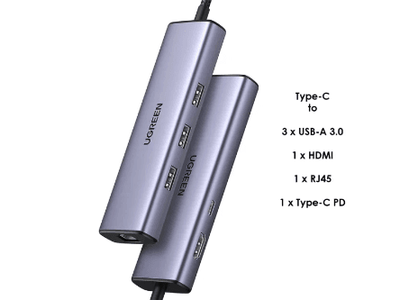 UGREEN 6 in 1 Type-C Multifunction Hub – CM512 - 15598 with 1 Year Warranty