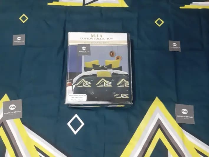 Mia Cotton King Size Bedsheet With 2 Pillow Covers (90 x 100) / MIA 120 (4)