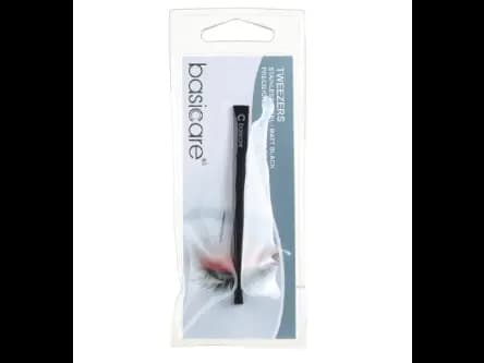 Tweezer - Stainless Steel Matt Black Flat Tips (2)