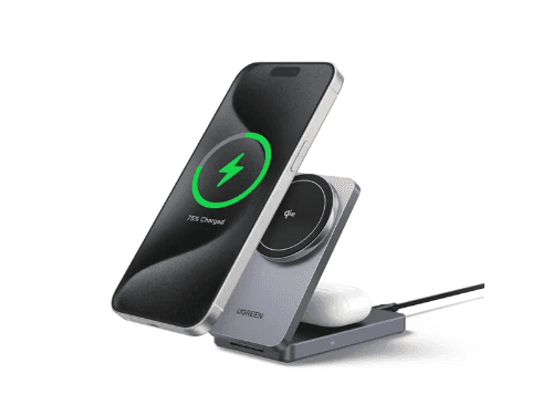UGREEN 2-in-1 Magnetic Wireless Charger – W706 - 45023