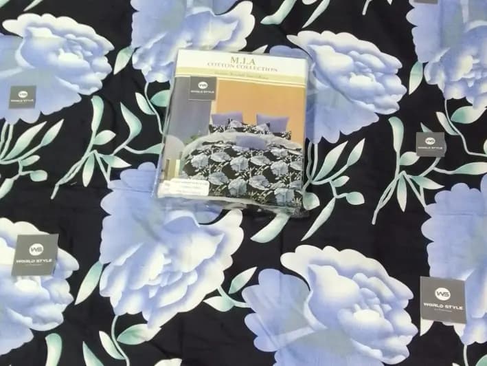 Mia Cotton King Size Bedsheet With 2 Pillow Covers (90 x 100) / MIA 120 (4)
