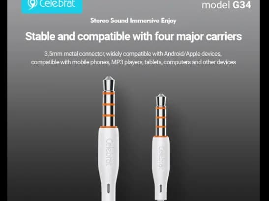 Celebrat G34 3.5mm Wired Handfree Earphone Headset - 6 months warranty (5)