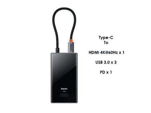 Baseus PioneerJoy 5-Port Type-C HUB Adapter - WKYY030113