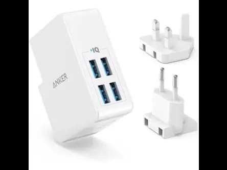 Anker PowerPort 4 Lite 27W EU + UK plug (A2021)