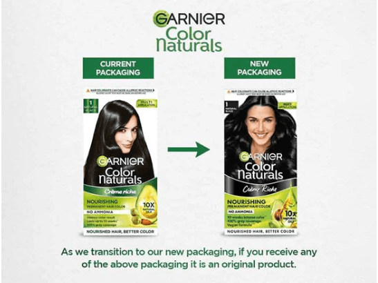 Garnier Natural Black Hair Color 70ml 60g - INDIA (2)