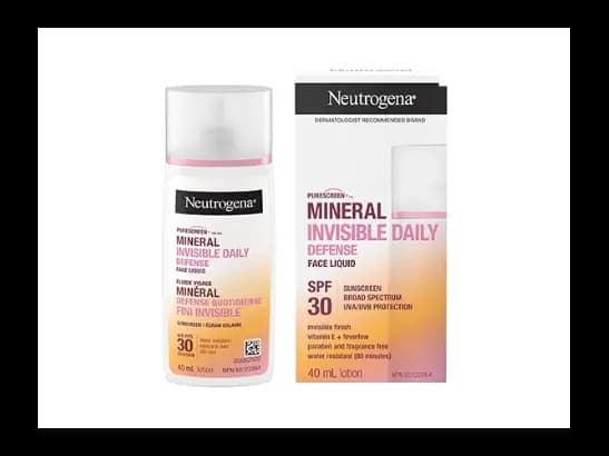 Neutrogena Mineral Invisible Daily Defense Face Liquid SPF30 40ml - CANADA