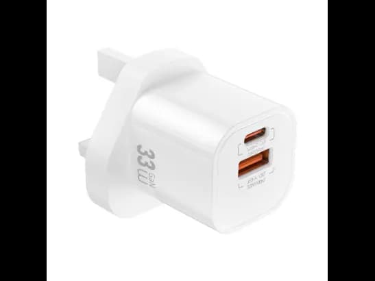 Wiwu WI-G017 Cube 33w USB-A and Type-C Gan Fast Charger Adapter White UK - 6 Month Warranty (4)