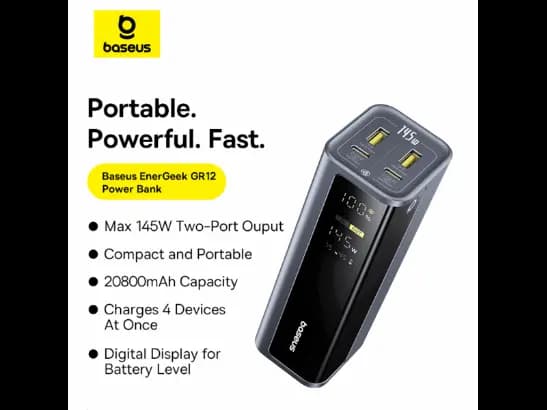 Baseus EnerGeek GP12 Fast Charging Power Bank with Digital Display 20800mAh 145W Space Grey - P10082109813-00 (2)