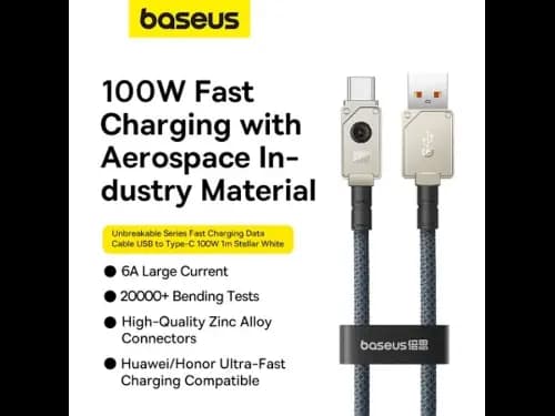 BASEUS DATA CABLE 100W USB TO TYPE C (4)
