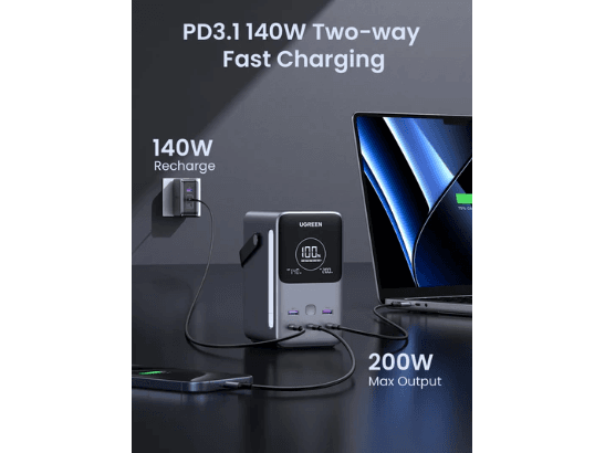 UGREEN 48000mAh 300W Power Bank with Smart Digital Display – PB770 - 25286 (4)