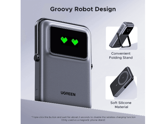 UGREEN 10000mah 20W Uno Series Magnetic Wireless Power Bank With Stand – PB572 - 45327 (7)