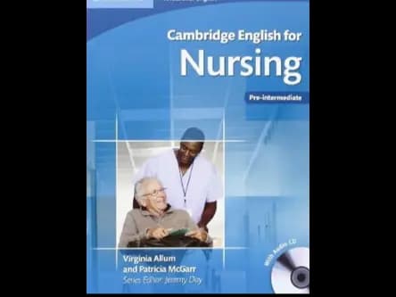 CAMBRIDGE ENGLISH FOR NURSING PRE - INTERMEDIATE