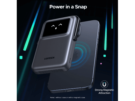 UGREEN 10000mah 20W Uno Series Magnetic Wireless Power Bank With Stand – PB572 - 45327 (2)