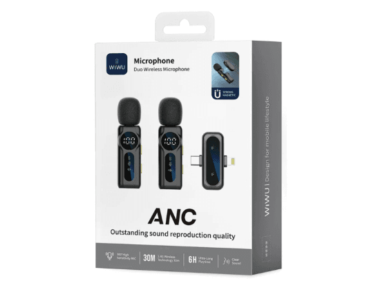 WiWU Wi-WM007 ANC Duo Wireless Type-C & Lightning Microphone with 6 Month Warranty (6)