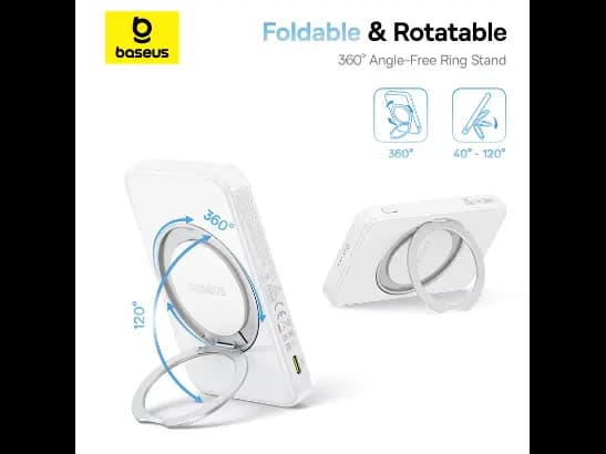 Baseus 5000mah 20W PicoGo Qi2 Magnetic Power Bank with Rotatable Stand - P10076800213-01 (5)