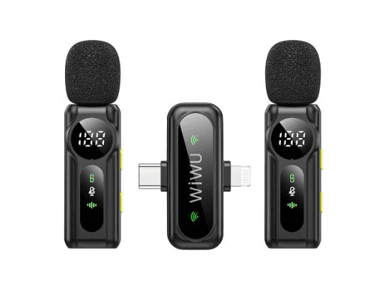 WiWU Wi-WM007 ANC Duo Wireless Type-C & Lightning Microphone with 6 Month Warranty