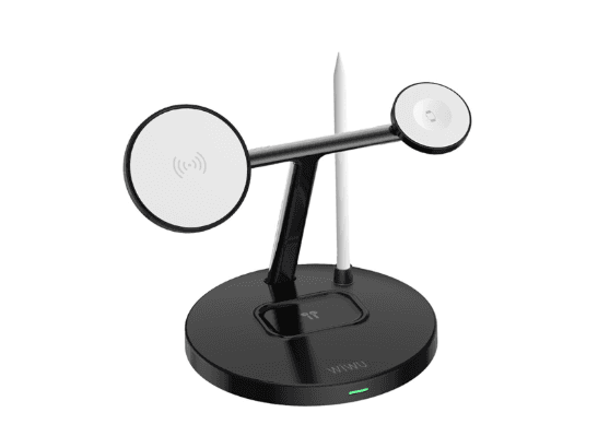 Wiwu WI-W032 Magnetic 4 In 1 Wireless Charger Black - 06 Month Warranty (3)