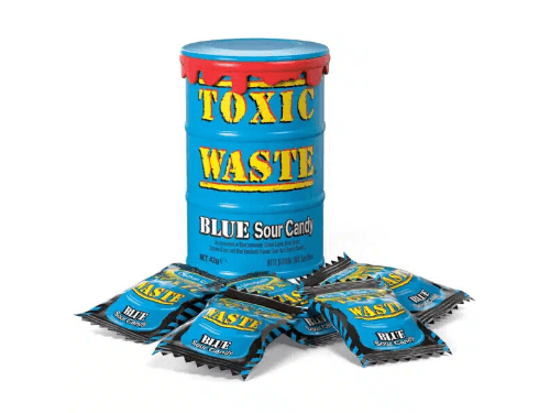 Toxic Waste Blue Sour Candy Drum 42G