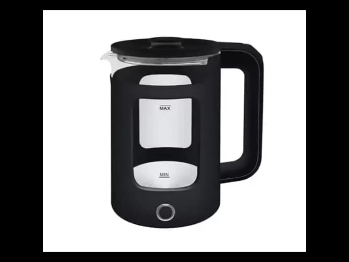 Richpower High Borosilicate Glass Cordless Electric Kettle – 1500W (Black)
