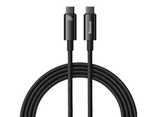 Baseus 240W Tungsten Gold Type-C to Type-C Fast Charging Data Cable - 1M