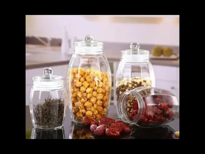 Airtight Food Storage Glass Jars with Vacuum Glass Lids (3)