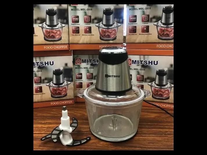 Mitshu Glass Bowl 2 liter Food Chopper/Processor (3)