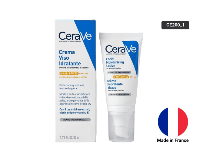 Cerave AM SPF50 Facial Moisturising Lotion 52ml- France