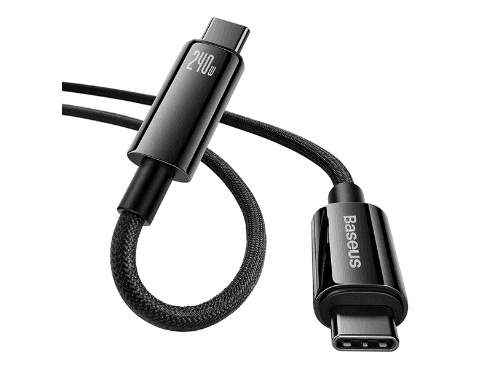 Baseus 240W Tungsten Gold Type-C to Type-C Fast Charging Data Cable - 1M (2)