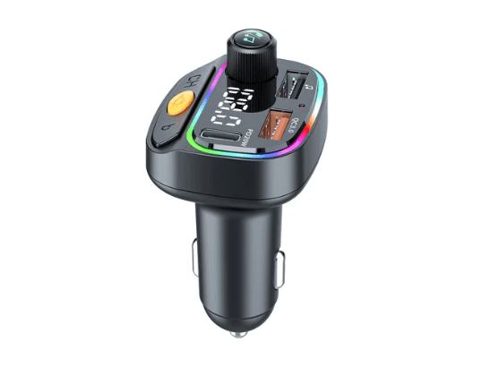 WiWU Wi-QC031 Bluetooth 5.3 Car FM Transmitter with RGB Lights & 38W Fast Charging (2)