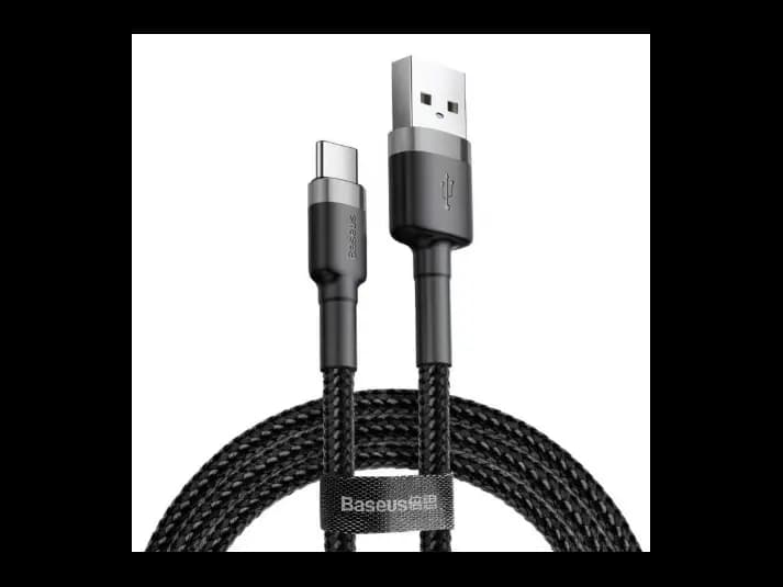 Baseus Cafule Type-C Cable – Powerful 3A QC3.0 Fast Charging, Nylon Braided, Aluminum Alloy & 480Mbps Data Transfer