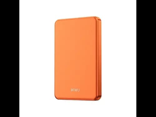 Wiwu P15 5000mAh Ultra-Thin Magnetic Power Bank – Orange (2)